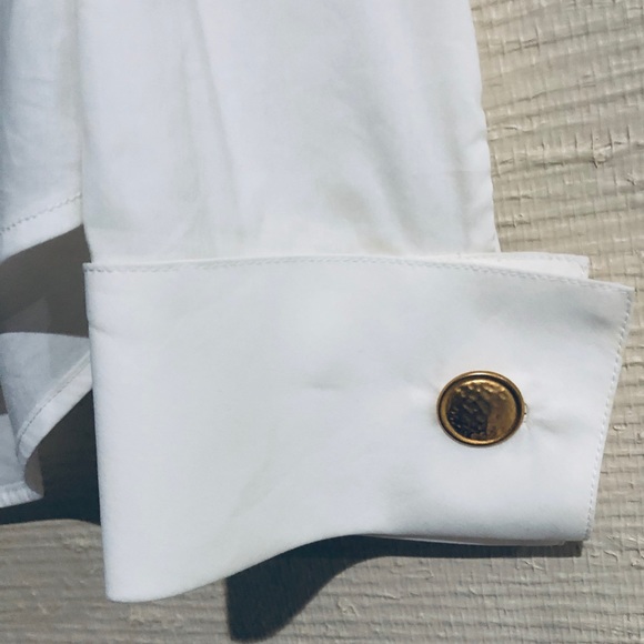 BCBG White Long Sleeve Blouse - Picture 3 of 7